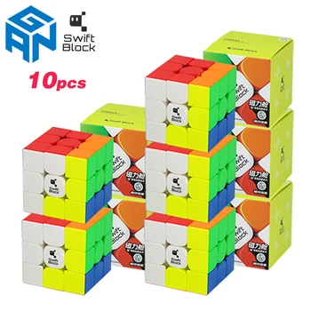 GAN Магнитный Куб 3x3 Волшебная Головоломка Swift Block Cubo Magicos 3x3x3 Оптом 18 шт в 1 Картонной Упаковке Профессиональная Развивающая Игрушка