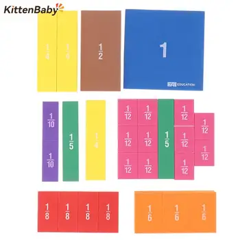 1 Комплект Магнитных Радужных Фракционных Плиток Ранние Развивающие математические игрушки Для обучения детей Развивающая игрушка Math Baby Toy
