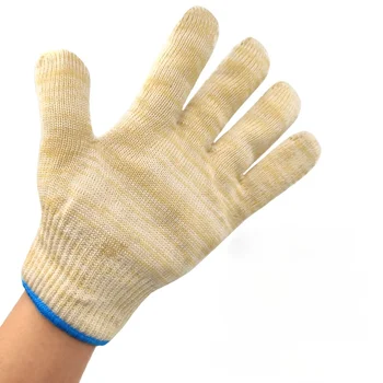 1 пара Арамидных термостойких перчаток, Прихватки для духовки, Вязаные теплоизоляционные перчатки для мастерской, кухонные перчатки для духовки, барбекю