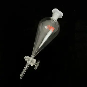1 шт. Лабораторная стеклянная грушевидная воронка объемом от 30 мл до 1000 мл со стеклянным поршнем для лабораторных процедур извлечения