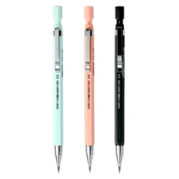 1 шт Механический карандаш, грифель 2,0 мм, черный/синий/розовый Автоматический карандаш для рисования на экзаменах