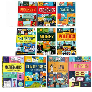 10 книг/набор Usborne Money Business для начинающих, английская версия, Детская Английская книга с картинками, Возраст от 10 до 13 лет +