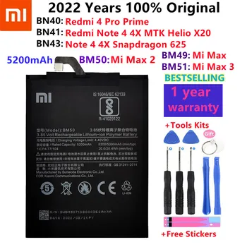 100% Оригинальный Сменный Аккумулятор Для Xiaomi Mi Max Max 2 Max 3 Redmi 4 Pro Prime Redmi Note 4X/Note4 Аккумуляторы для телефонов + Инструменты