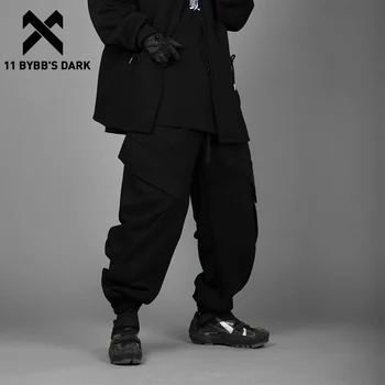 11 Брюк-карго Techwear, мужские повседневные уличные брюки в стиле хип-хоп, Джоггеры с эластичной резинкой на талии, спортивные брюки