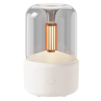 120 МЛ Свеча Лампа Ароматический Диффузор Увлажнитель воздуха Электрическое Пламя для Ароматерапии USB Настольный декор Ночник Белый