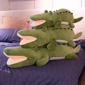 125 см Реалистичная Плюшевая игрушка-крокодил, имитирующая Куклу-аллигатора с Большим Ртом, Декор Дивана для детской комнаты, Мягкая подушка с животными Океана
