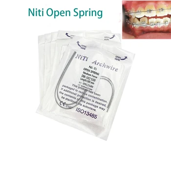 2 шт./пакет, ортодонтическая проволока Niti Arch, открытая пружина, Открытая спиральная пружина, Стоматологический Материал 008 010 012 014 L180mm