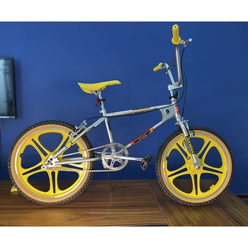 20-Дюймовый Акробатический Велосипед BMX с V-образным Тормозом, Рама из Высокоуглеродистой Стали, Интегрированное Колесо Для Мальчиков И Девочек, Горный Детский Велосипед