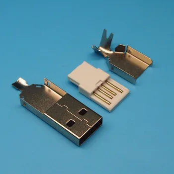 200 комплектов 3 в 1 2,0 USB-разъем USB 2,0 Jack A/M проволочный сварочный штекер