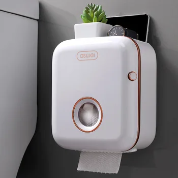 2023 новый многофункциональный держатель для туалетной бумаги без перфорации, Настенный Водонепроницаемый дизайн для ванной комнаты с двухслойным хранилищем