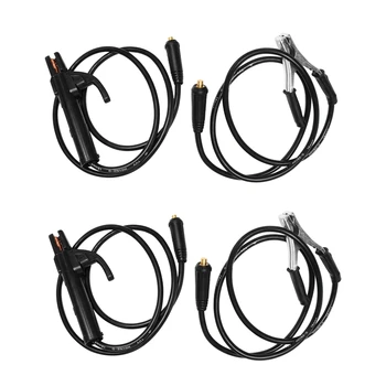 2X Профессиональный набор зажимов для заземления 300A Для дуговой сварки Mig Tig, кабель 1,5 М, 10-25 штекеров, прочный