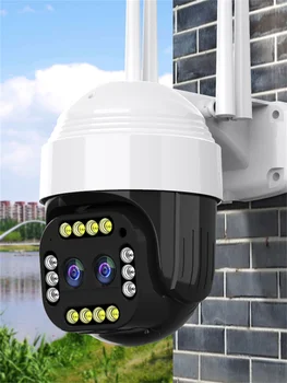 3-Мегапиксельная IP-камера Yoosee, Wi-Fi, Система с двумя Объективами, PTZ, Домашняя Камера Безопасности, 4-Кратный Зум, Камера видеонаблюдения, Скоростная Купольная Камера P2P
