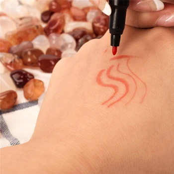 3 шт. Татуировочный маркер для кожи Scribe с двойным наконечником, Перманентная Татуировка, ручка для Пирсинга, Инструмент для Боди-арта