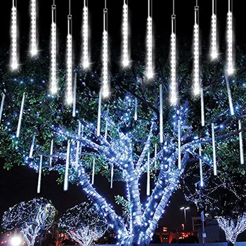 30-50 см, 8 трубок, метеоритный дождь, светодиодные гирлянды, украшения для Рождественской елки, Уличная гирлянда, декор Noel, новогодние огни Navidad