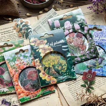 30 шт Серия Plant Secrets Декоративные наклейки из ПВХ для Скрапбукинга Этикетка 