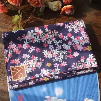 35*35 Хлопчатобумажный платок в Японском Стиле, цветущая вишня, Женский Винтажный Весенний