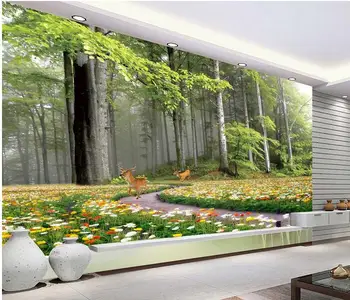 3d обои фотообои на заказ природа лес Свежие цветы фон для рисования домашний декор гостиная обои для стен 3d