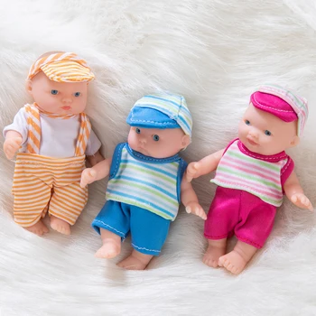5,5-Дюймовая Мини-Кукла Baby Vinyl Finger Rebirth Милая Миниатюрная кукла Play House Toy Подходит для подарка ребенку На День Рождения