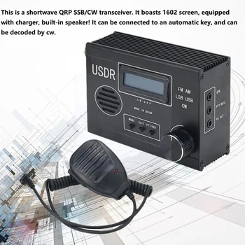 5 Вт 8-Полосный SDR радиоприемник SDR Трансивер 20 кГц-99 МГц FM AM LSB USB CW С экраном дисплея + Ручной микрофон для USDR USDX