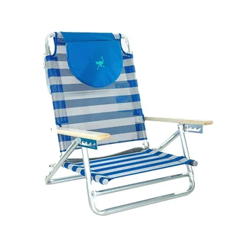 5-позиционный Алюминиевый пляжный стул, Алюминий, ткань, 7 фунтов, 39,20x13,00x24,00 дюймов