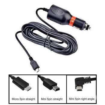 5V 2A Mini Mico USB Порты Автомобильный Адаптер для Прикуривания, мощность Прикуривателя с кабелем длиной 3,5 м, Линия Переключения для зарядки видеорегистратора, вход 8 В-30 В