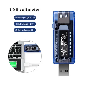 8 в 1 USB Тестер емкости напряжения Цифровой Вольт Ток Определение напряжения Тестер емкости зарядного устройства Измеритель мобильной мощности