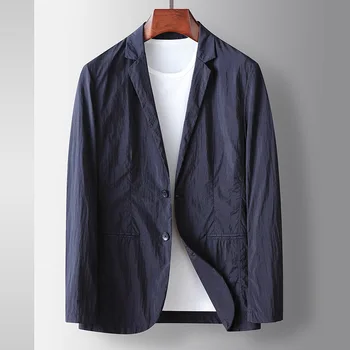 9010-Футболка-мужское пальто, деловой повседневный весенне-осенний костюм
