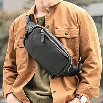 AETOO Оригинальная мужская сумка через плечо на одно плечо, мужская кожаная нагрудная сумка для отдыха, сумка для тела с диагональным крестом, бренд cowhi