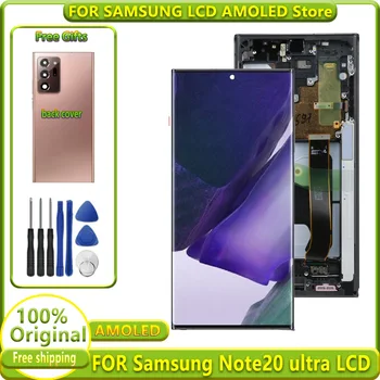 AMOLED Для Samsung Galaxy Note 20 Ultra 5G Замена сенсорного экрана с Рамкой Для note20ultra SM-N985F N986B N985W ЖК-дисплей