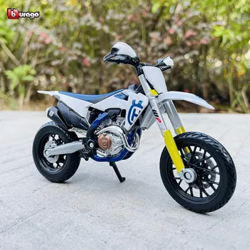 Bburago 1: 18, Новая оригинальная авторизованная модель мотоцикла Husqvarna FS 450 Supermoto из сплава, коллекция подарков для игрушечных автомобилей