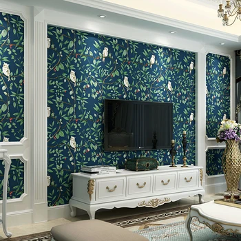 beibehang papel de parede. Фоновая стена цветочные обои для настенного покрытия классический цветок для гостиной и спальни зеленого цвета,