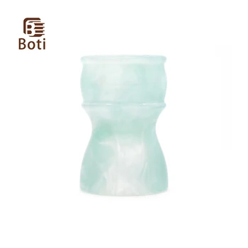 Boti Brush-кисточка для бритья с зелеными ледяными цветами, ручка из смолы, Инструменты для чистки бороды, Мужской набор для бритья ручной работы