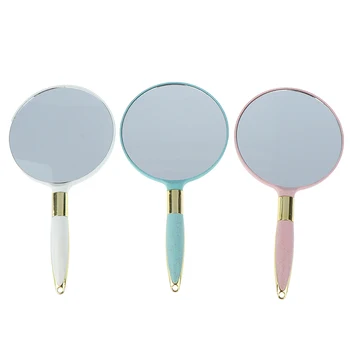 CASHOU102 Винтажное Ручное зеркало для макияжа Пластиковые Ручные Зеркала Косметическое зеркало для макияжа Круглое Ручное косметическое зеркало для подарков