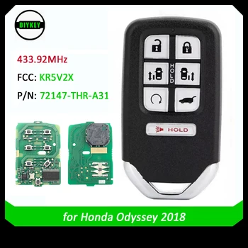 DIYKEY для Honda Odyssey 2018 FCC ID: KR5V2X 433 МГц Умный Сменный дистанционный брелок 7 кнопок P/N: 72147-THR-A31