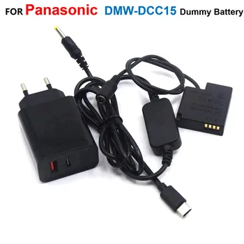 DMW-DCC15 DMW-BLH7 BLH7E Поддельный Аккумулятор + Кабель питания USB Type-C + Зарядное устройство Для Lumix DMC-GM1 GM5 GF7 GF8 LX10 LX15 DC-GF9KGK GF9XGK