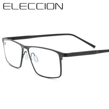 ELECCION Титановая оправа для очков для мужчин, Новые винтажные оправы для очков по рецепту от близорукости, мужские очки 54 - 15 - 145