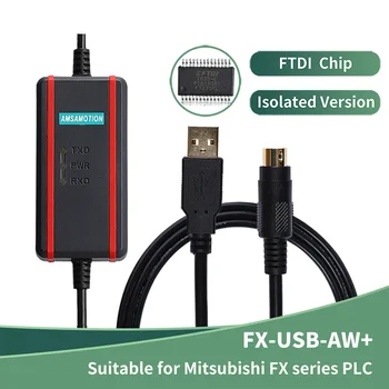FTDI FX-USB-AW Для Mitsubishi FX3U FX2N FX1N FX0 FX0N FX0S FX1S Кабель для программирования ПЛК Линия Загрузки