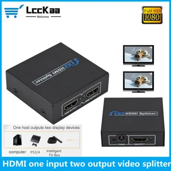 HD HDMI Разветвитель один в двух HDMI Переключатель Усилитель 2 Выхода 1X2 Женский Разветвитель Распределитель сигнала Маршрутизатор Видео Аудио адаптер