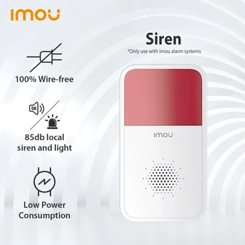 IMOU Smart Wireless Strobe Siren Звуковая Вспышка Световой Сигнализации в помещении с литиевой Батареей 433 МГц Для Домашней Охранной сигнализации