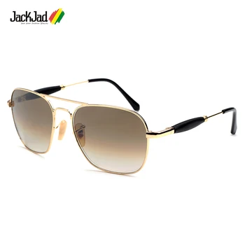 JackJad Vintage Classic 2168 Квадратные Солнцезащитные очки в стиле Пилота, мужские линзы из оптического стекла, Фирменный дизайн, Солнцезащитные очки Oculos De Sol