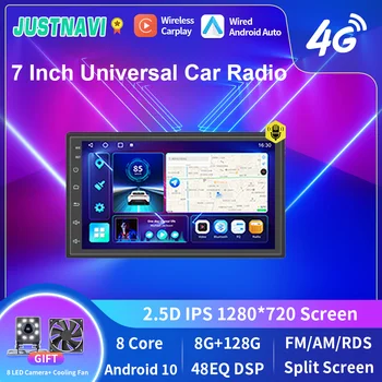 JUSTNAVI 2Din 7 'Android Автомобильный Радиоприемник Универсальный Мультимедийный Плеер Vedio Радио GPS Навигация Carplay Android Авторадио Стерео