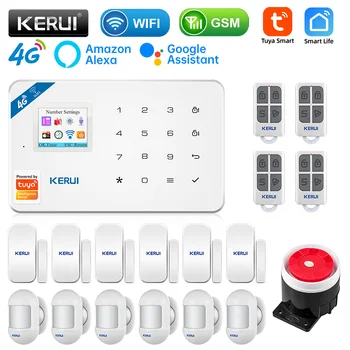 KERUI W184 GSM 4G WIFI Защита безопасности Tuya APP Умная Домашняя Сигнализация Противоугонная Охранная Сигнализация Домашняя Посылка 6 Языков