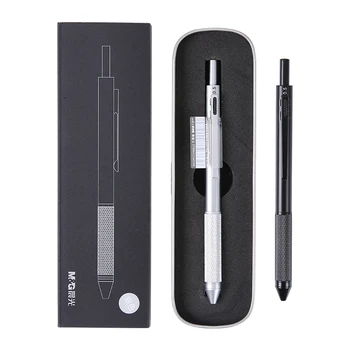 M & G Цельнометаллическая многофункциональная гелевая ручка, автоматический карандаш, цветная шариковая ручка для обучения, канцелярские принадлежности ADPY3501