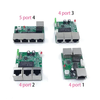 Mini PCBA 4/5 Портов Сетевой мини-коммутатор ethernet модуль 10/100 Мбит/с 5 В 12 В 15 В 18 В 24 В