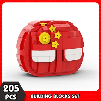 MOC Аниме Polandball Игрушки для кантрибола, строительные блоки, Красный Сердитый мяч, Китайский мяч, Спортивное творчество, Кирпичи, Игрушка для детей
