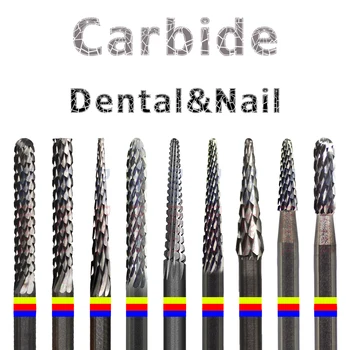 NAILTOOLS Dental & Nail 9 типа со спиральной огранкой, сверло из карбида вольфрама, сверло для ногтей, кутикула для чистки