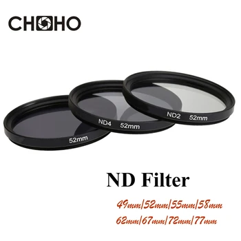 ND Фильтр ND2 ND4 ND8 Фильтры нейтральной Плотности 49 мм 52 мм 55 ММ 58 мм 62 ММ 67 мм 72 мм 77 ММ 37 мм Фотография для камеры Canon Nikon
