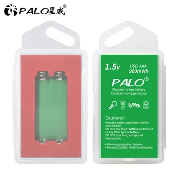 Palo 2 слота 1,5 В AAA литий-ионная аккумуляторная батарея зарядное устройство USB зарядное устройство только для PALO 1,5 В AAA литиевая батарея зарядная коробка