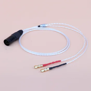Preffair 6N OCC, медь, посеребренный кабель для обновления, замена для наушников HIFI MAN He400 He500 He600