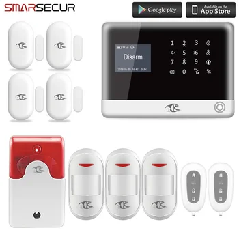 Smartsecur Домашняя Безопасность 433 МГц интеллектуальный охранник WiFi Беспроводная SMS GSM Сигнализация
